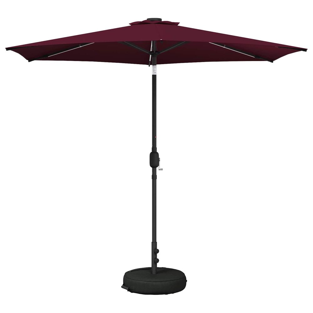 Parasol de jardin avec lumières led et base 270 x 270 cm