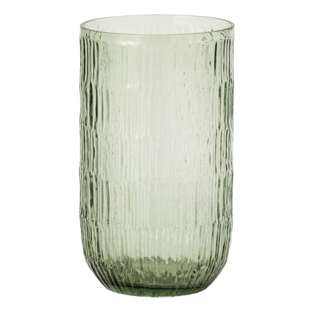 Vase strié en verre 