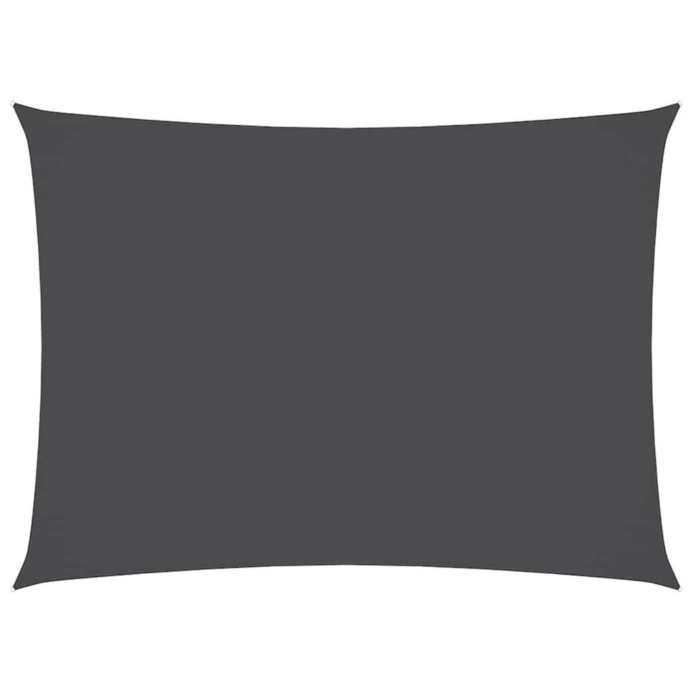 Voile de parasol tissu oxford rectangulaire 3x4,5 m anthracite
