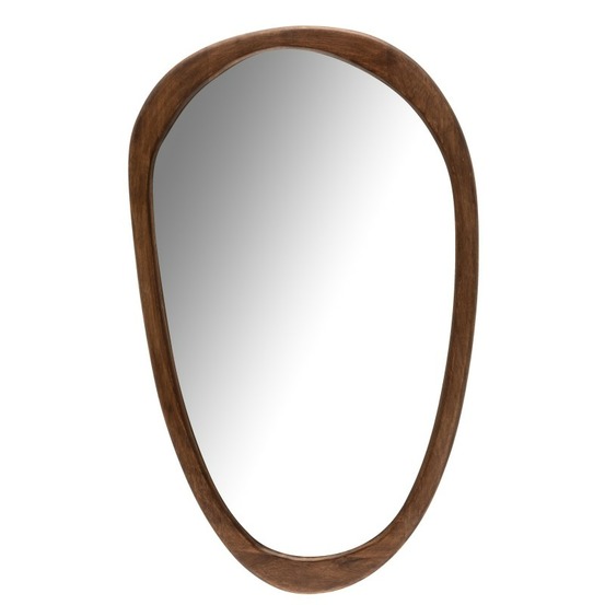 Miroir irrégulier en bois de manguier marron 51x3.5x83 cm