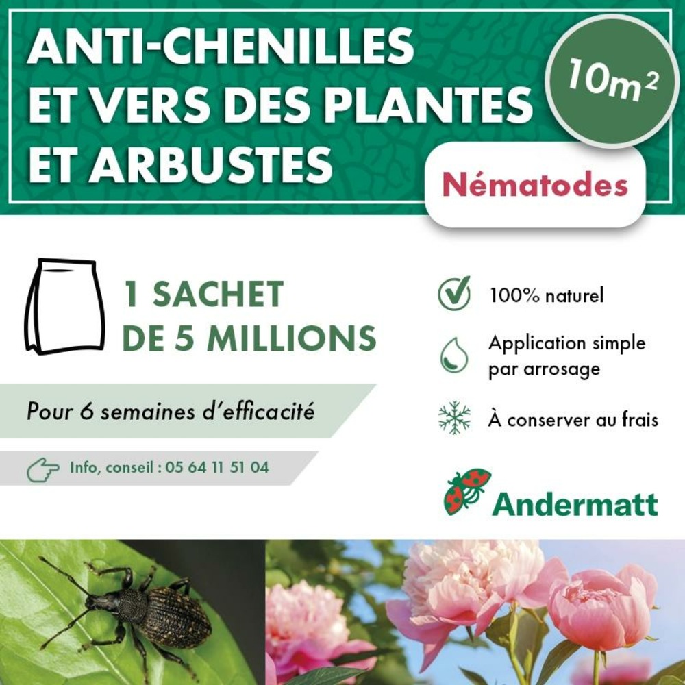 Nématodes pour plantes et arbustes 5m