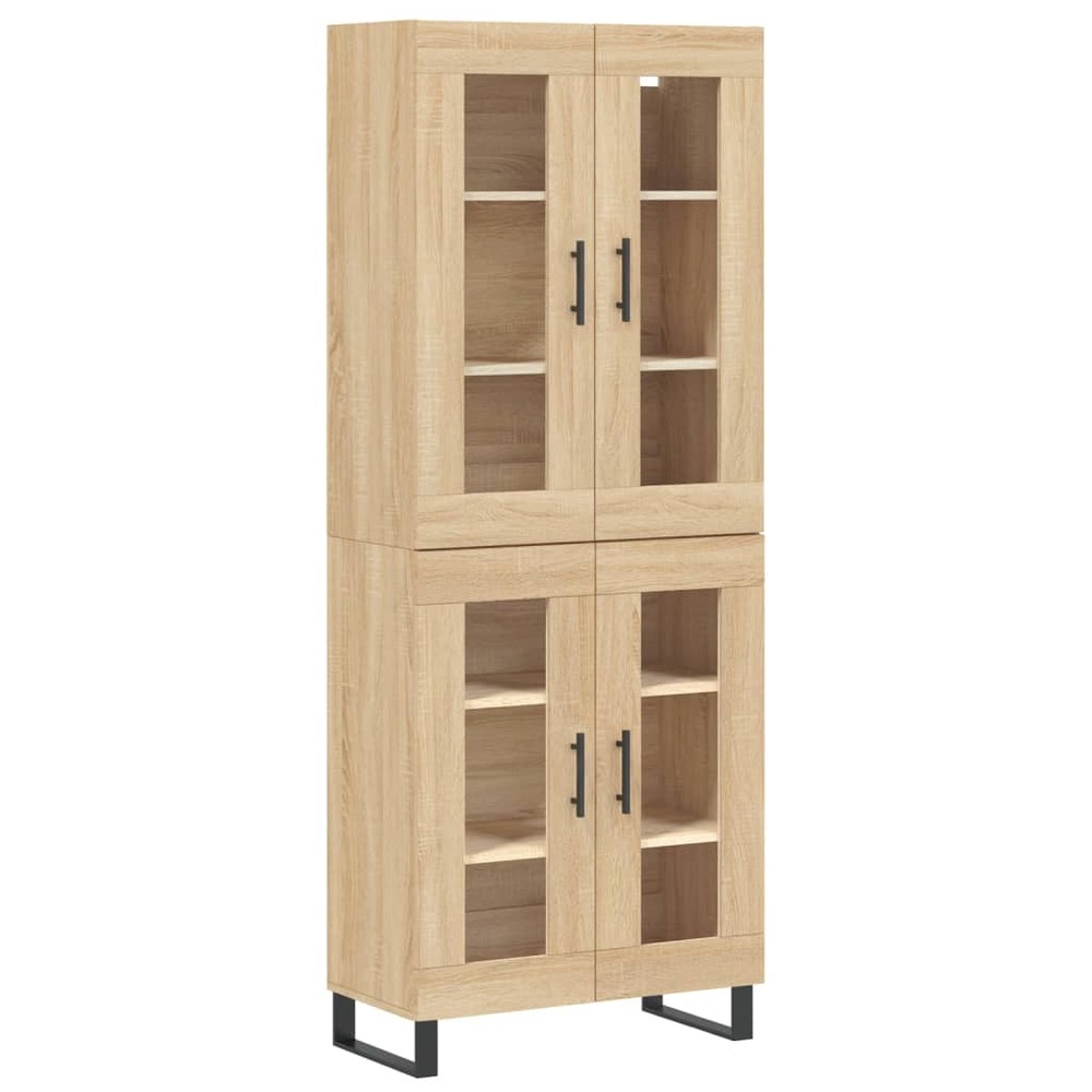 Buffet bahut commode armoire meuble de rangement organisateur cuisine salle de séjour salon haut sonoma 69,5 x 34 x 180 cm bo