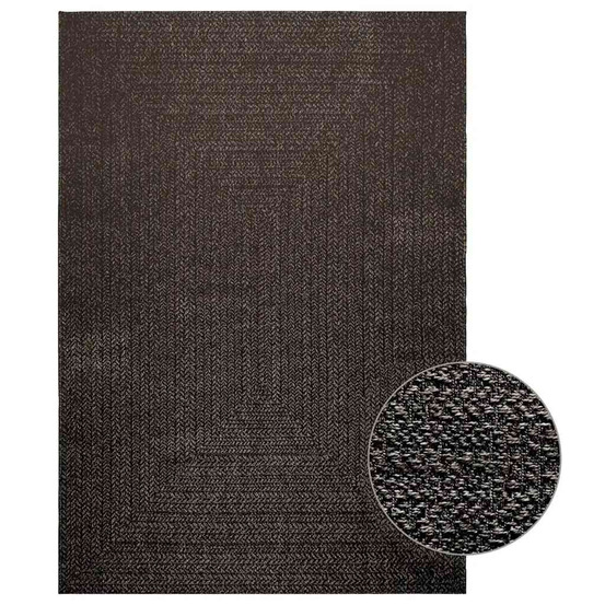 Tapis zizur 160x230 cm aspect de jute intérieur extérieur