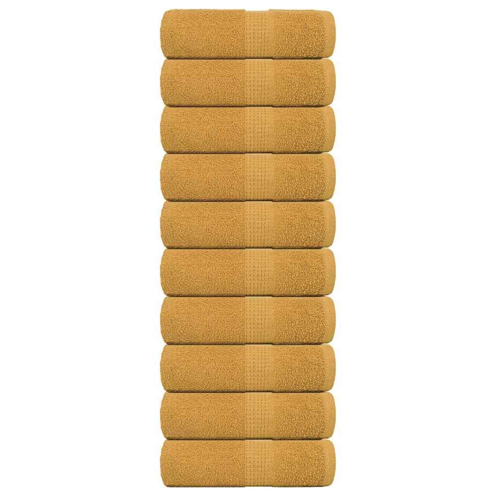 Serviettes de toilette frogn 10 pièces or 30x30 cm 360 g/m²