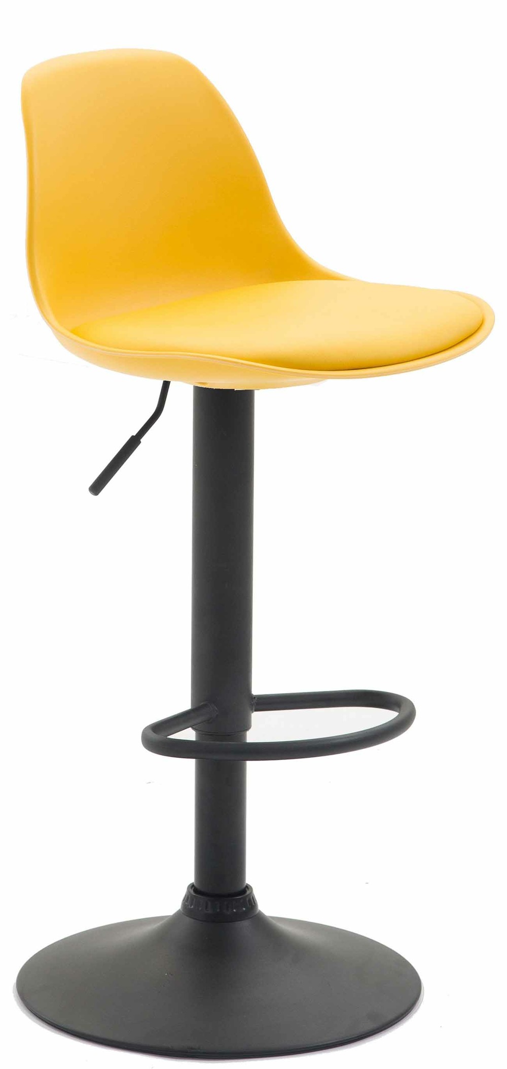 Tabouret de bar kiel simili cuir noir