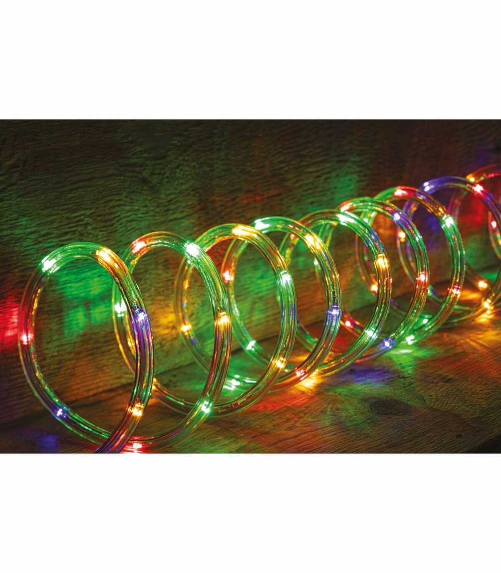 Guirlande lumineuse extérieur tube 24 m 432 led multicolore 8 jeux de lumière