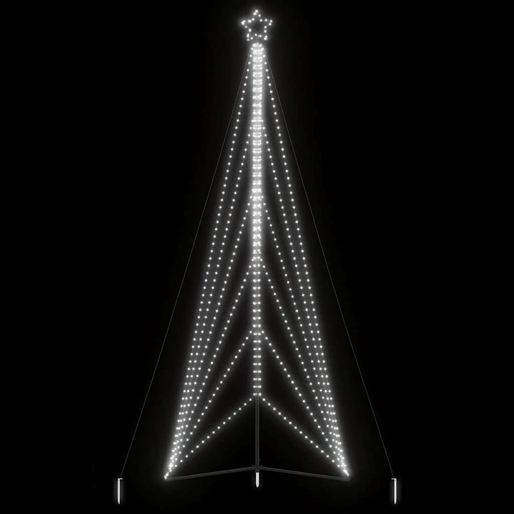 Sapin de noël géant lumineux led 480cm jardin 8 modes blanc froid