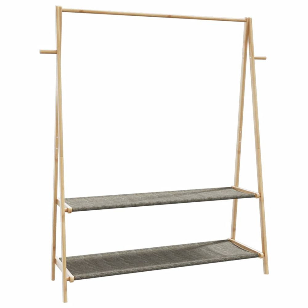 Porte-vêtement avec étagères 132x45,5x150,5 cm bambou