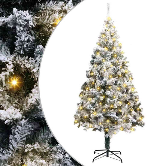 Sapin de noël artificiel blanc 180 cm pvc, acier et plastique
