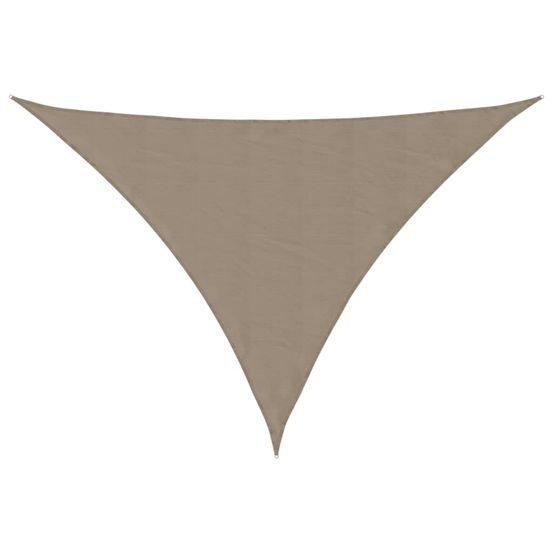 Voile de parasol tissu oxford triangulaire 3x4x4 m taupe
