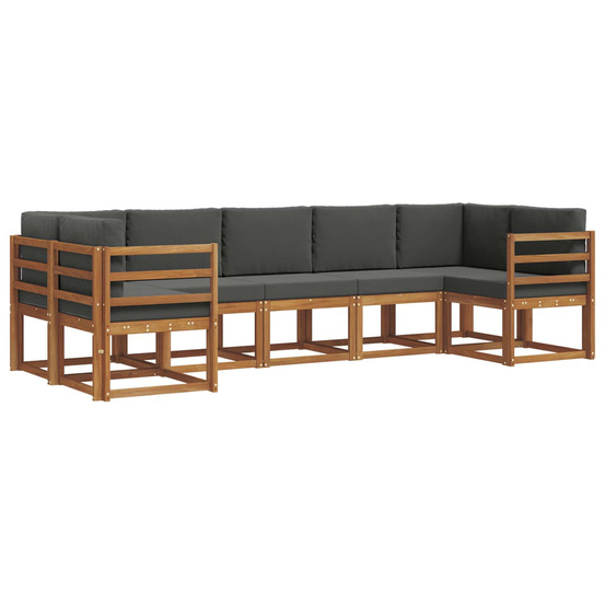 Ensemble de canapés d'extérieur 7 pcs naturel et anthracite