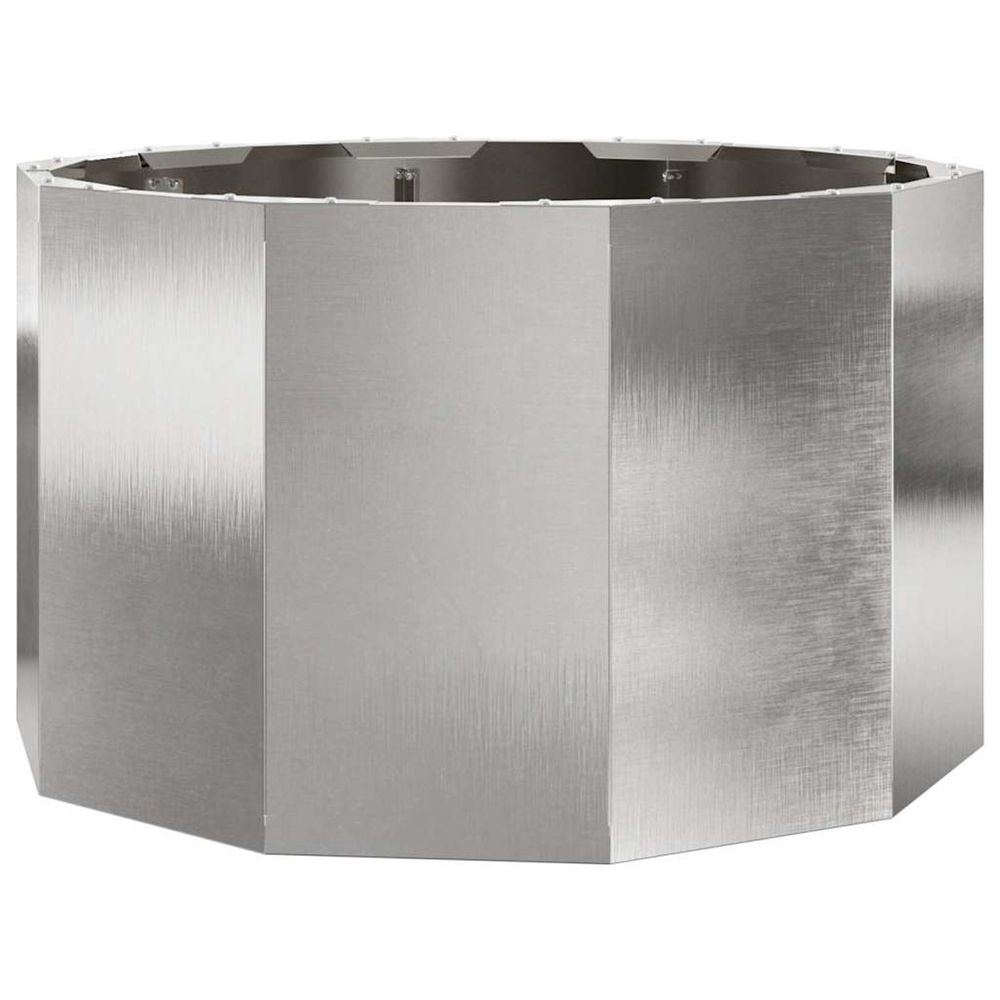 Jardinière d'extérieur argent 60 x 60 x 35 cm acier inoxydable