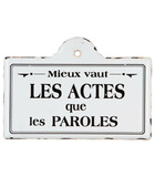Plaque décorative en métal rétro et vintage avec citation 25.5 x 17.5 cm