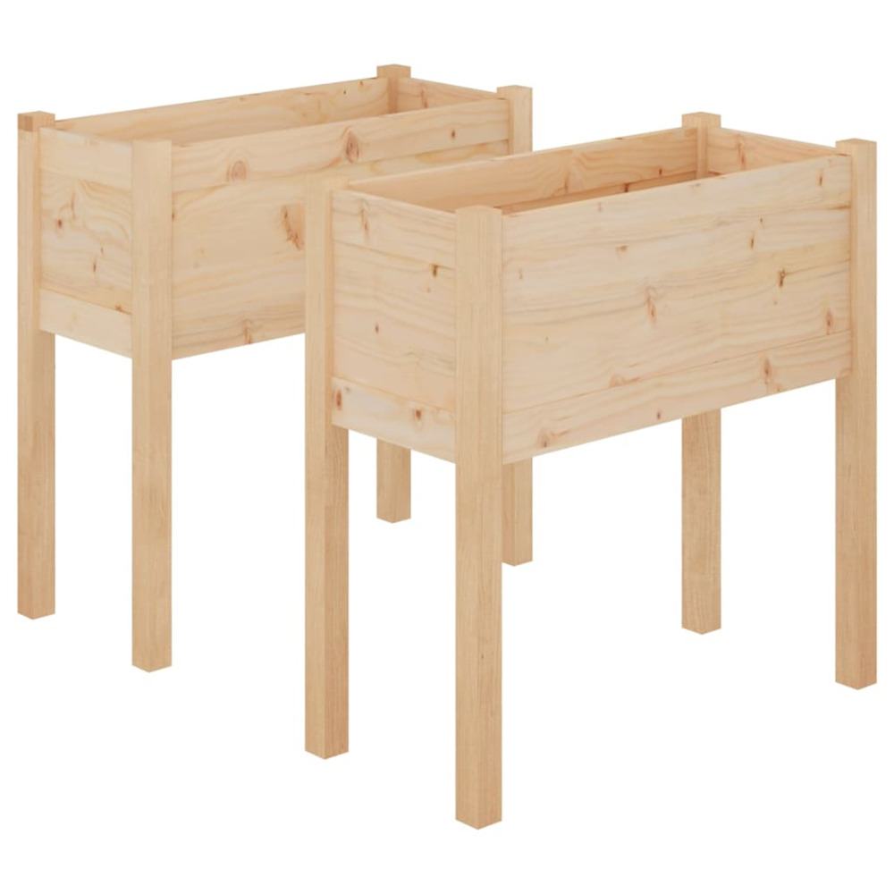 Jardinière d'extérieurs 2 pcs 70x31x70 cm bois de pin massif