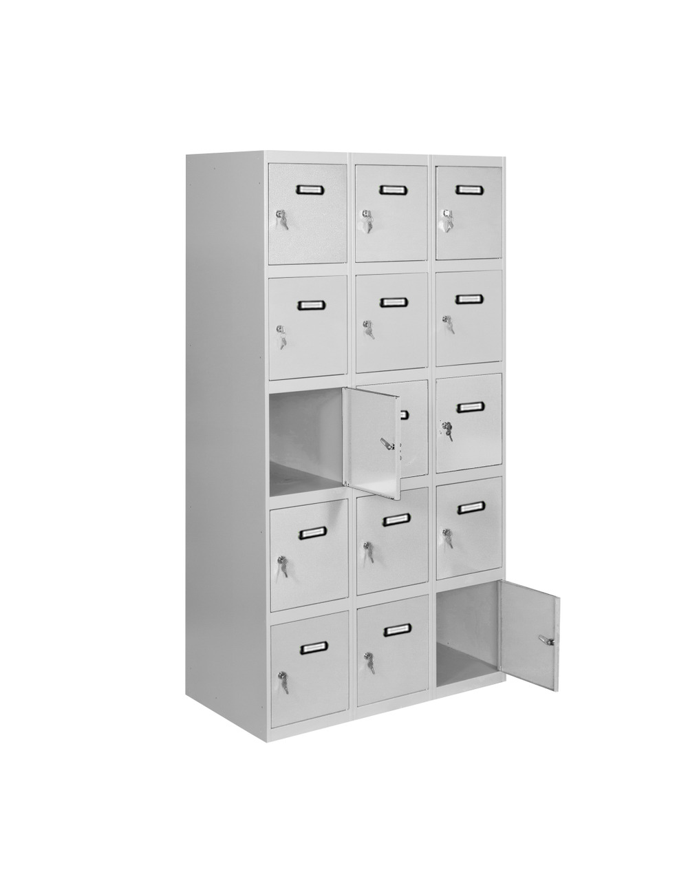 Casier-armoire simonlocker desm. 5 portes 3/15 400 (1200) gri gris taquilla 1800x1200x500 - simonrack