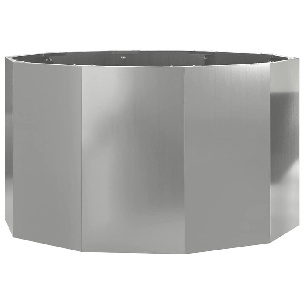 Jardinière argent 90 x 90 x 50 cm acier galvanisé