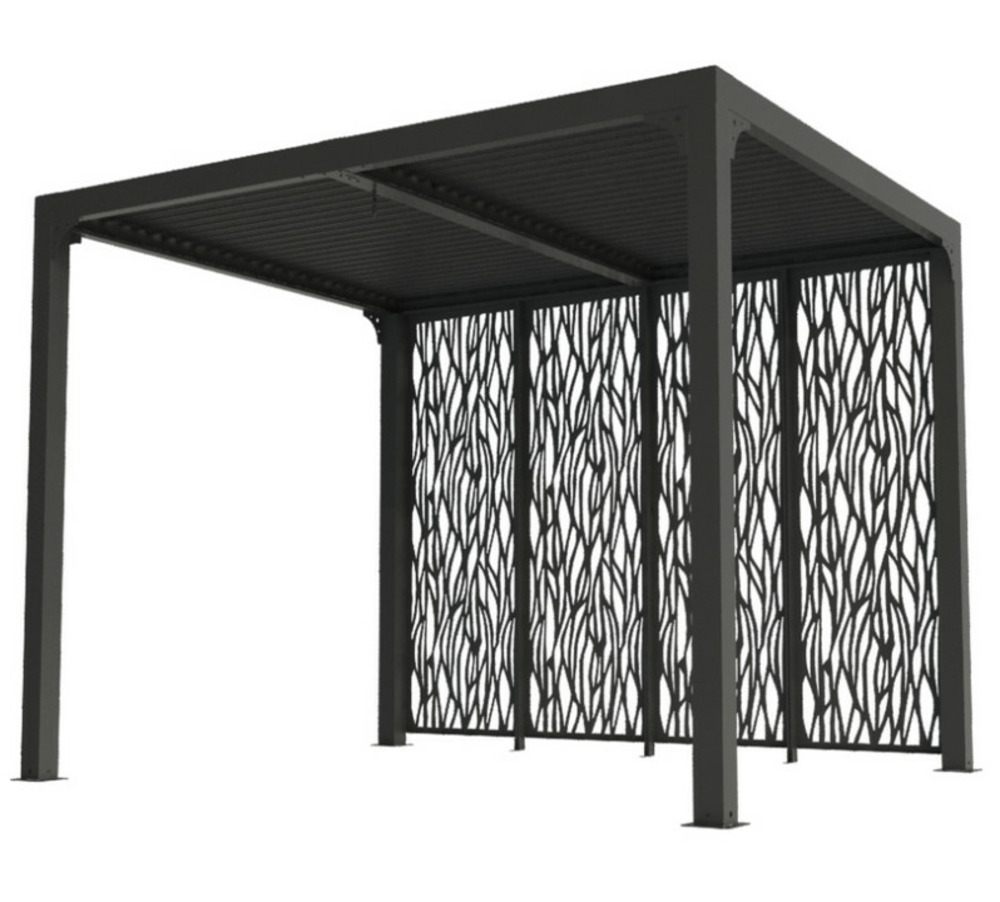 Pergola bioclimatique 7.20m² gris anthracite - per2430mbi