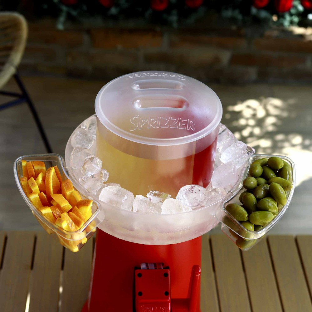 Set 2 contenants transparents en plastique pour snacks et aperitifs accrochables