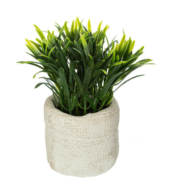 Plante verte artificielle en pot forme sac