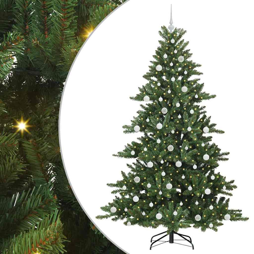 Sapin de noël artificiel à branches articulées vert 210 cm pvc