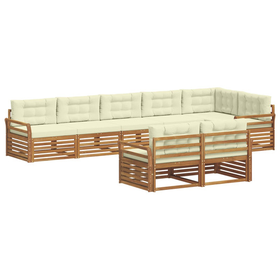 Ensemble de canapés d'extérieur 8 pcs naturel et crème