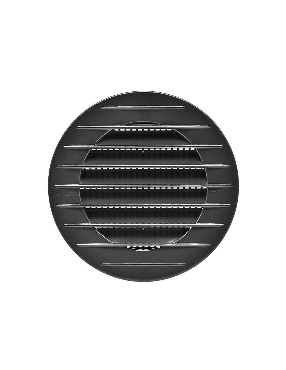 5 grille d'aération ronde encastrée avec moustiquaire ø70mm abs gris anthracite