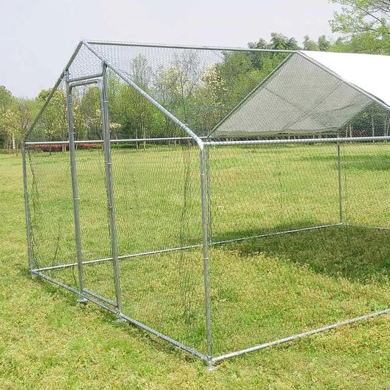 Enclos pour volailles 12m² - structure galvanisée 4x3x2m