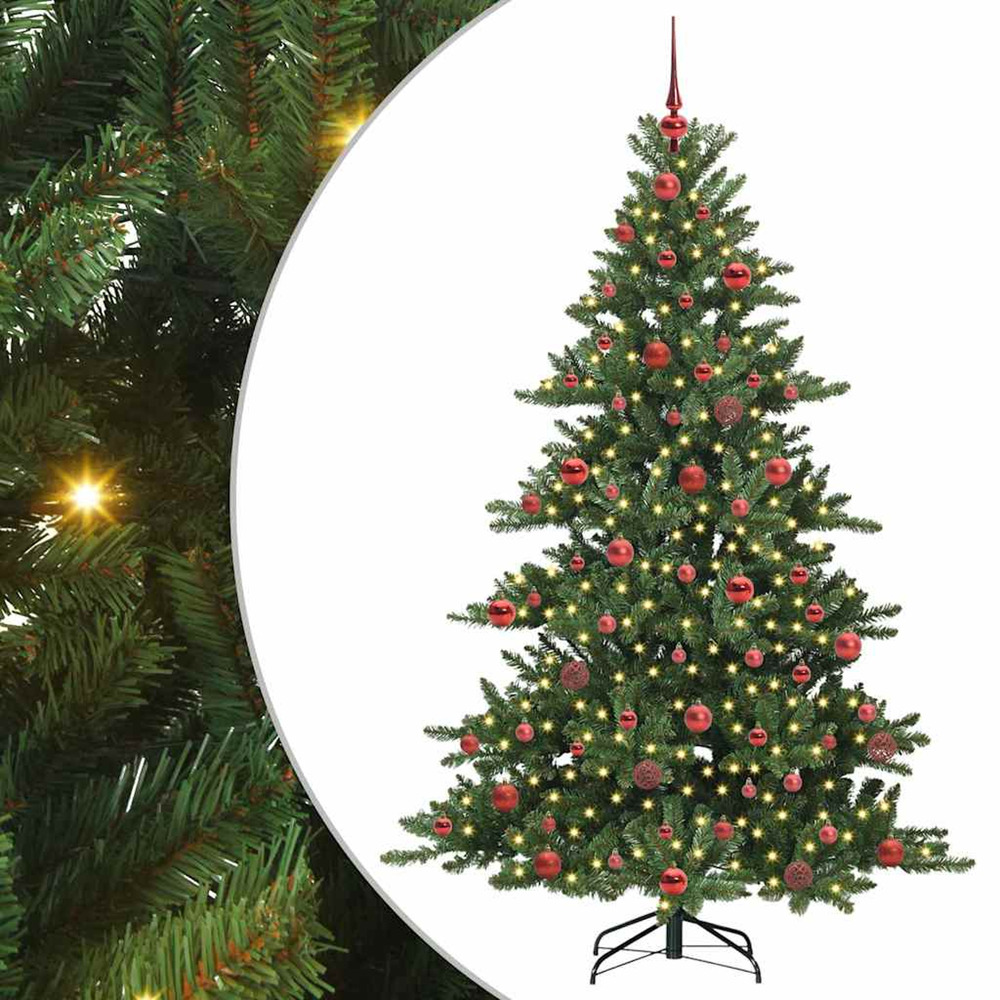 Sapin de noël artificiel à branches articulées vert 180 cm pvc