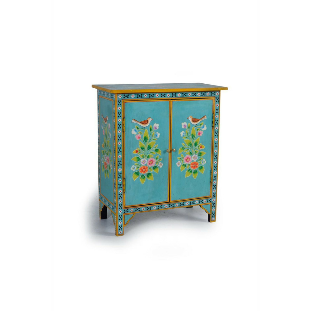 Buffet bois multicolore - décoration d'autrefois