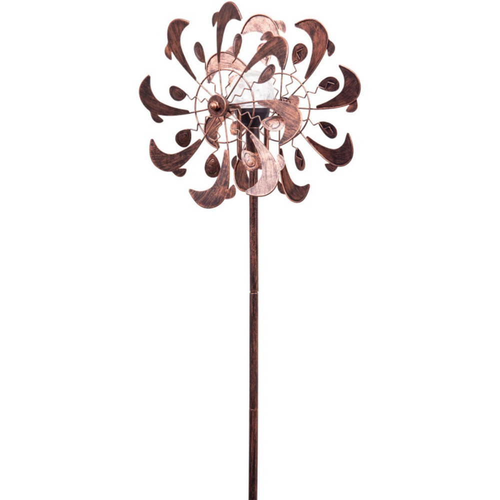 Girouette métal cuivre dauphins duett solaire led