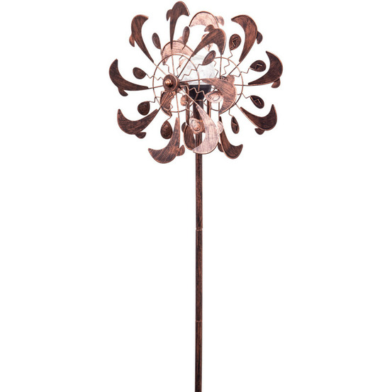 Girouette métal cuivre dauphins duett solaire led