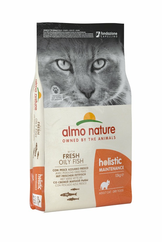 Almo nature - croquettes holistic maintenance au poisson pour chat 12kg