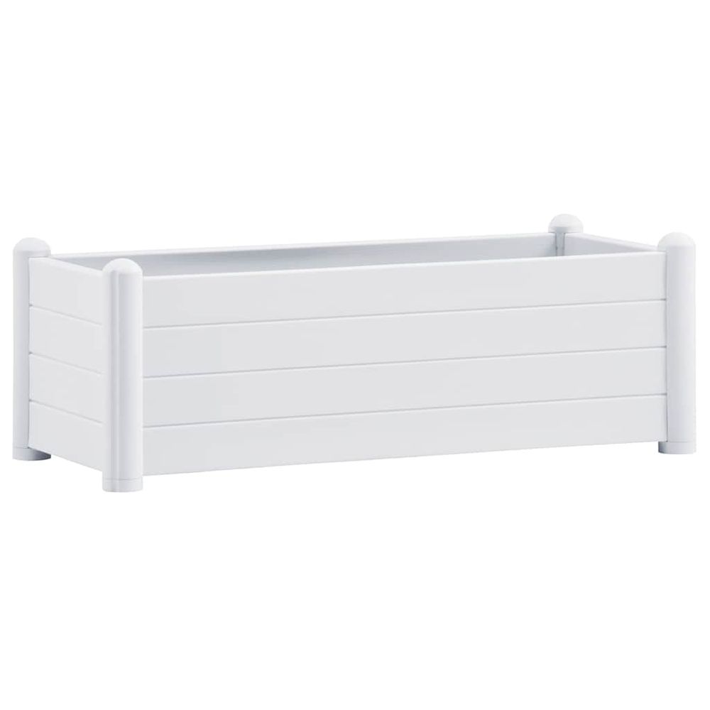 Lit surélevé de jardin pp blanc 100x43x35 cm