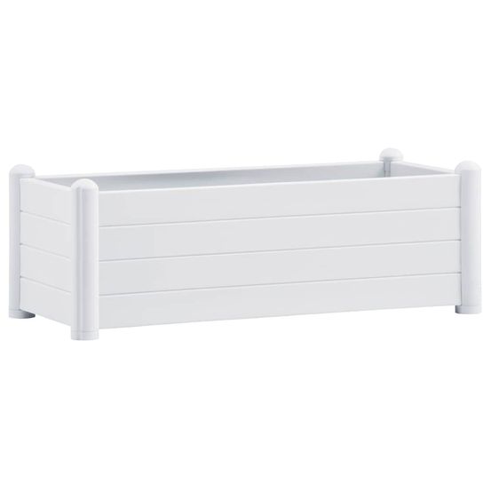 Lit surélevé de jardin pp blanc 100x43x35 cm