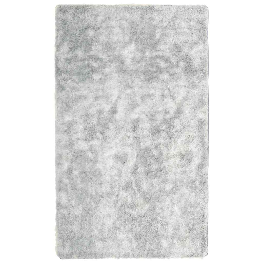 Tapis shaggy à poils longs navarra gris argenté 60x100 cm
