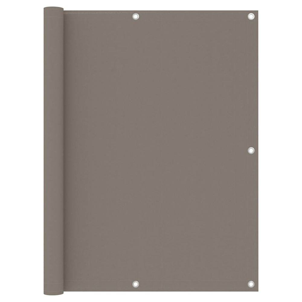 Écran de balcon taupe 120x500 cm tissu oxford