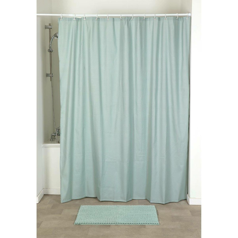 Rideau de douche microfibre 180x200cm - vert eucalyptus