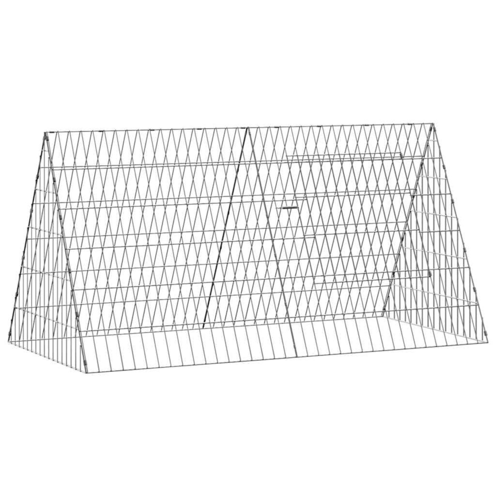 Cage pour lapins argent 650 x 55 x 55 cm acier galvanisé