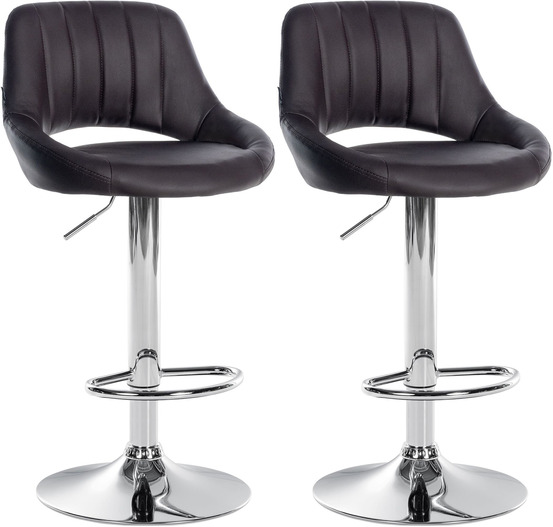 Lot de 2 tabourets de bar milet simili cuir c