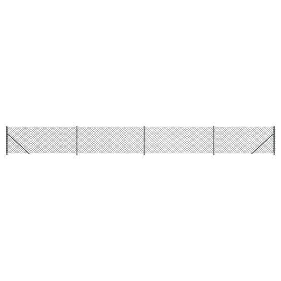 Clôture à mailles losangées avec bride anthracite 1x10 m