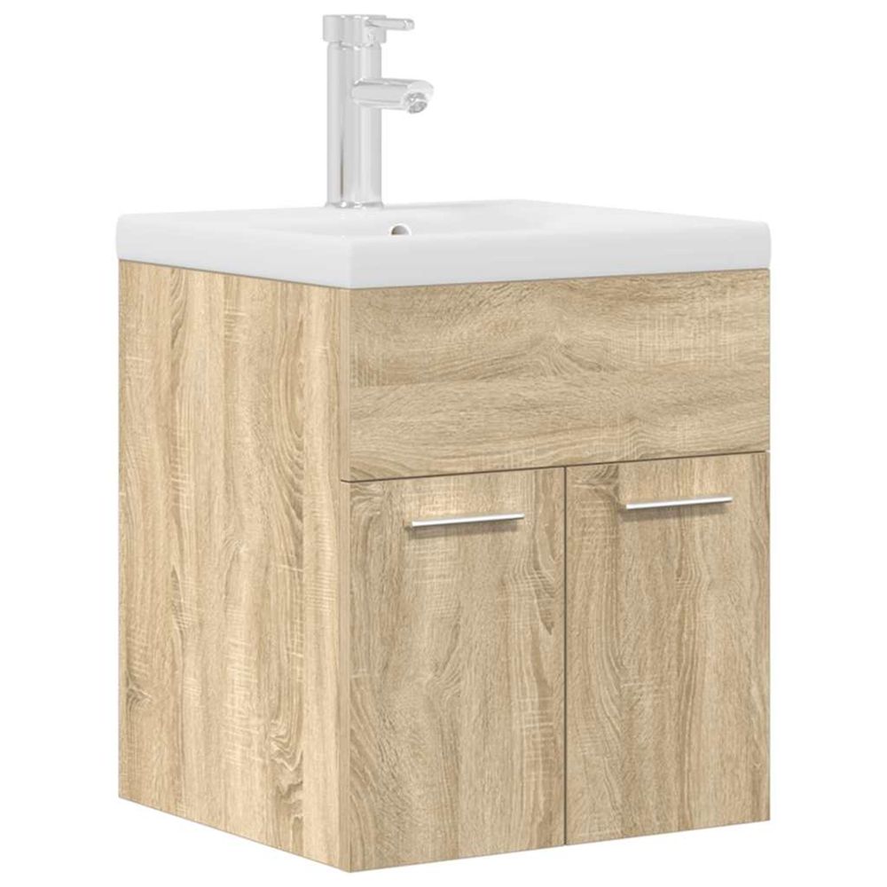 Armoire lavabo de salle de bain et vasque et robinet intégrés
