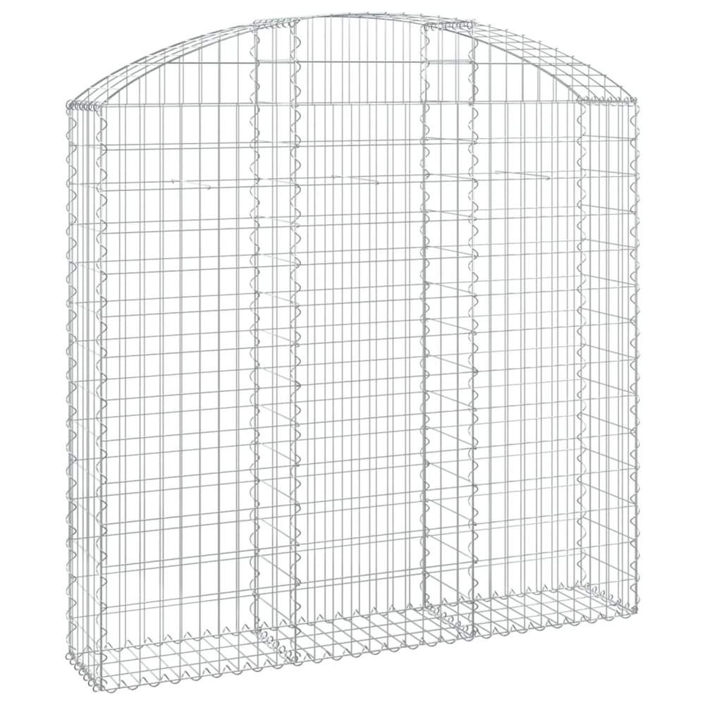 Panier de gabions arqué 150x30x140/160 cm fer galvanisé