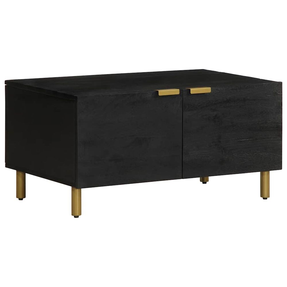 Table basse noir 80x50x40 cm bois d'ingénierie