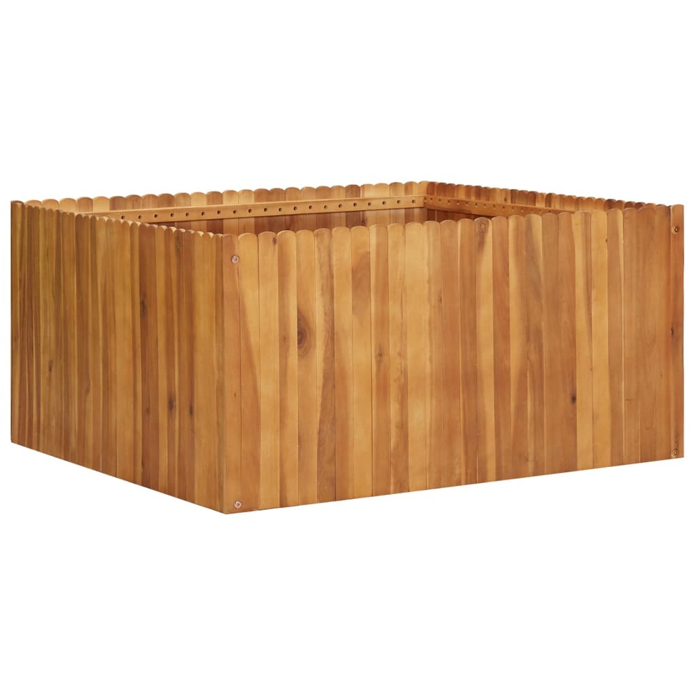 Lit surélevé de jardin 100x100x50 cm bois massif d'acacia