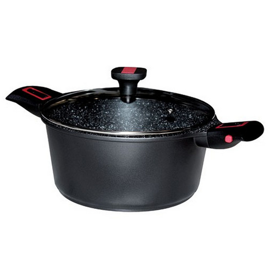 Faitout aluminium anti-adhérent 24cm + couvercle - 383605