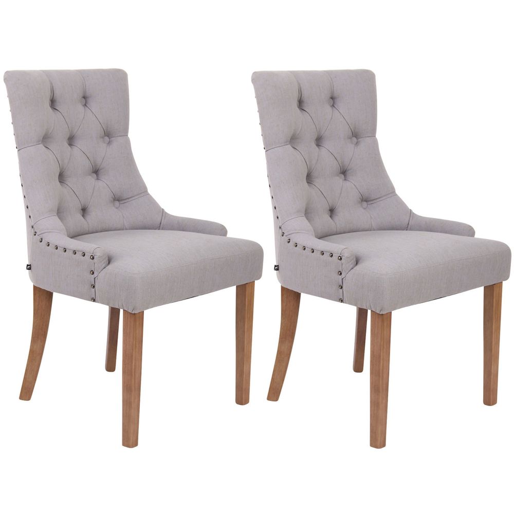 Ensemble de 2 chaises de salle à manger aberdeen en tissu élégant