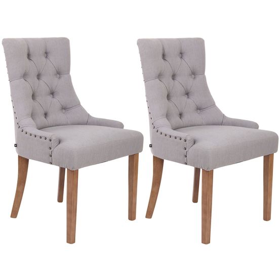 Ensemble de 2 chaises de salle à manger aberdeen en tissu élégant