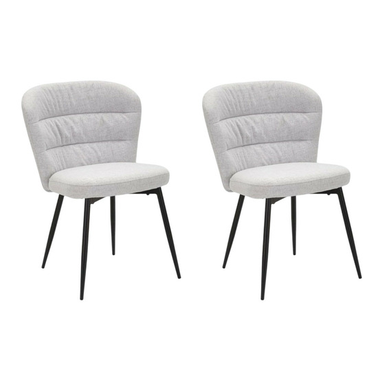 Lot de 2 chaises en tissu