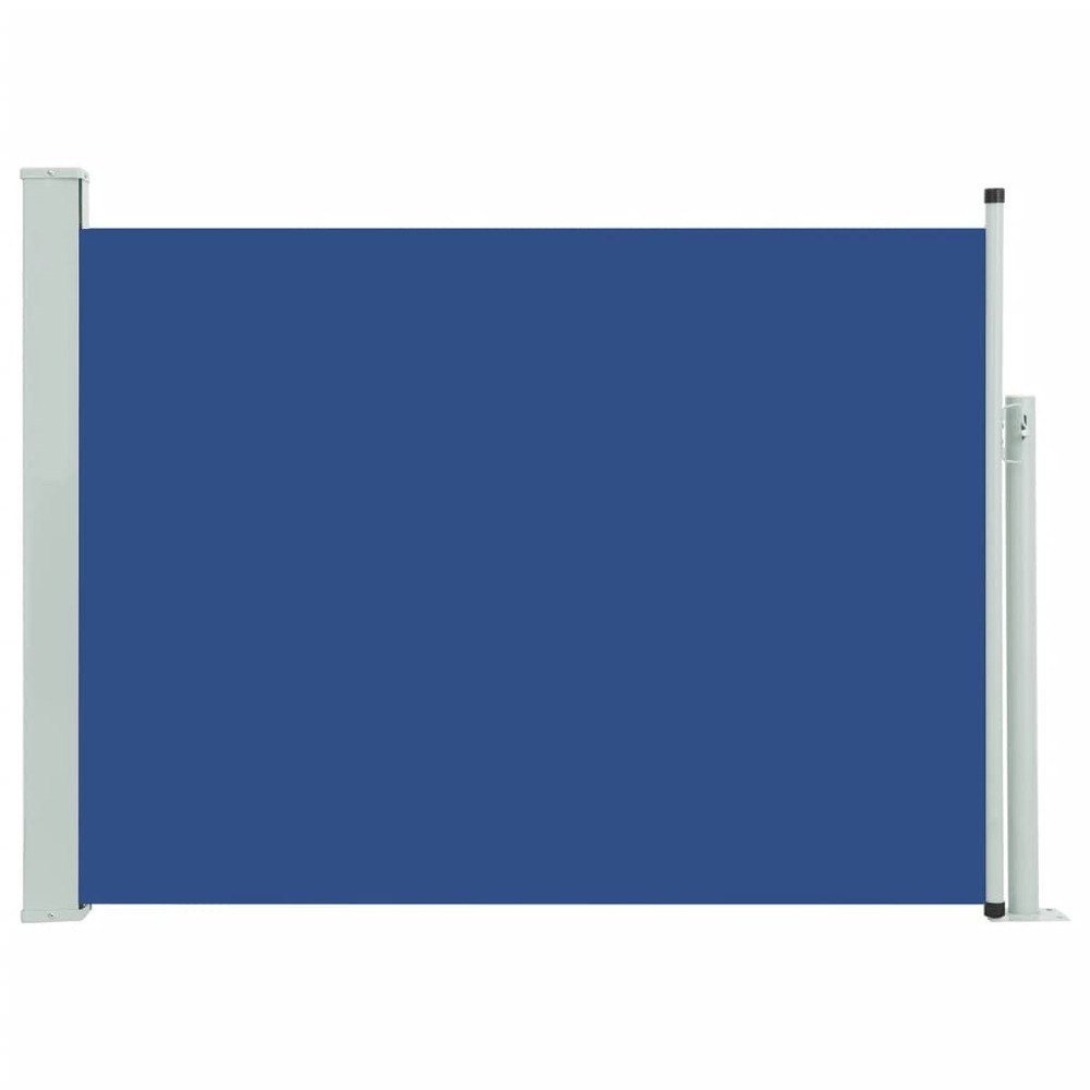 Auvent latéral rétractable de patio 100x500 cm bleu