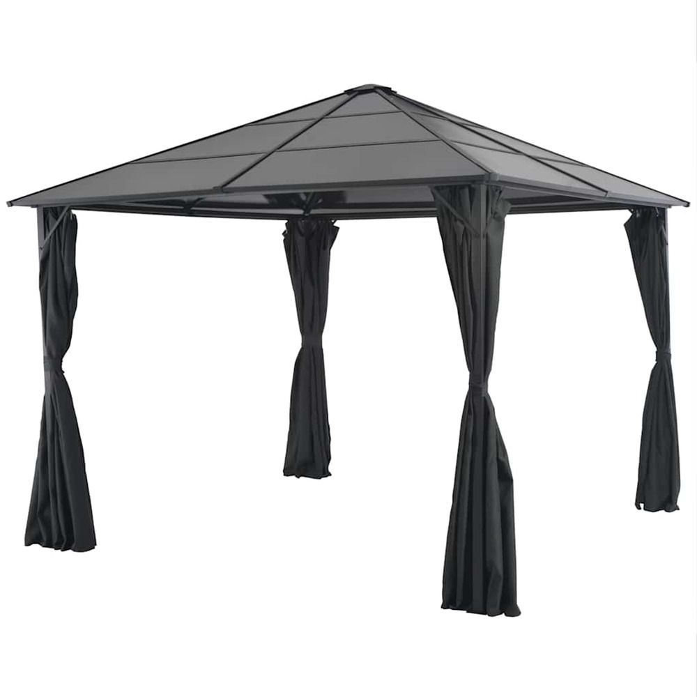 TONNELLE AVEC RIDEAU ALUMINIUM-(866438)